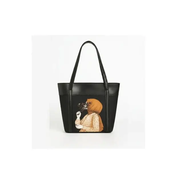 Girl's Faux Leather Printed Tote Bags