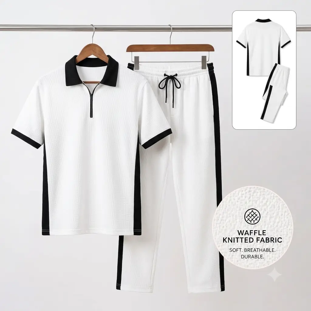 2 Pcs Men's Dri Fit Texture Track Suit