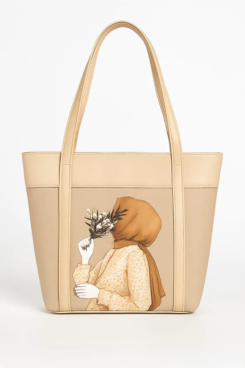 Girl's Faux Leather Printed Tote Bags