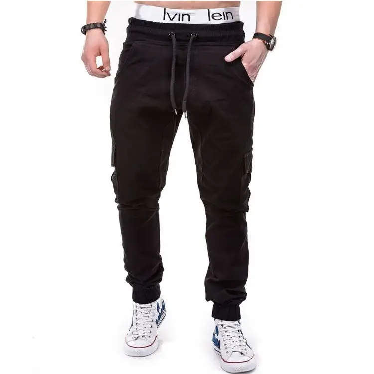 Men Khaki Cargo Pants Loose Fit Plus Size Casual
