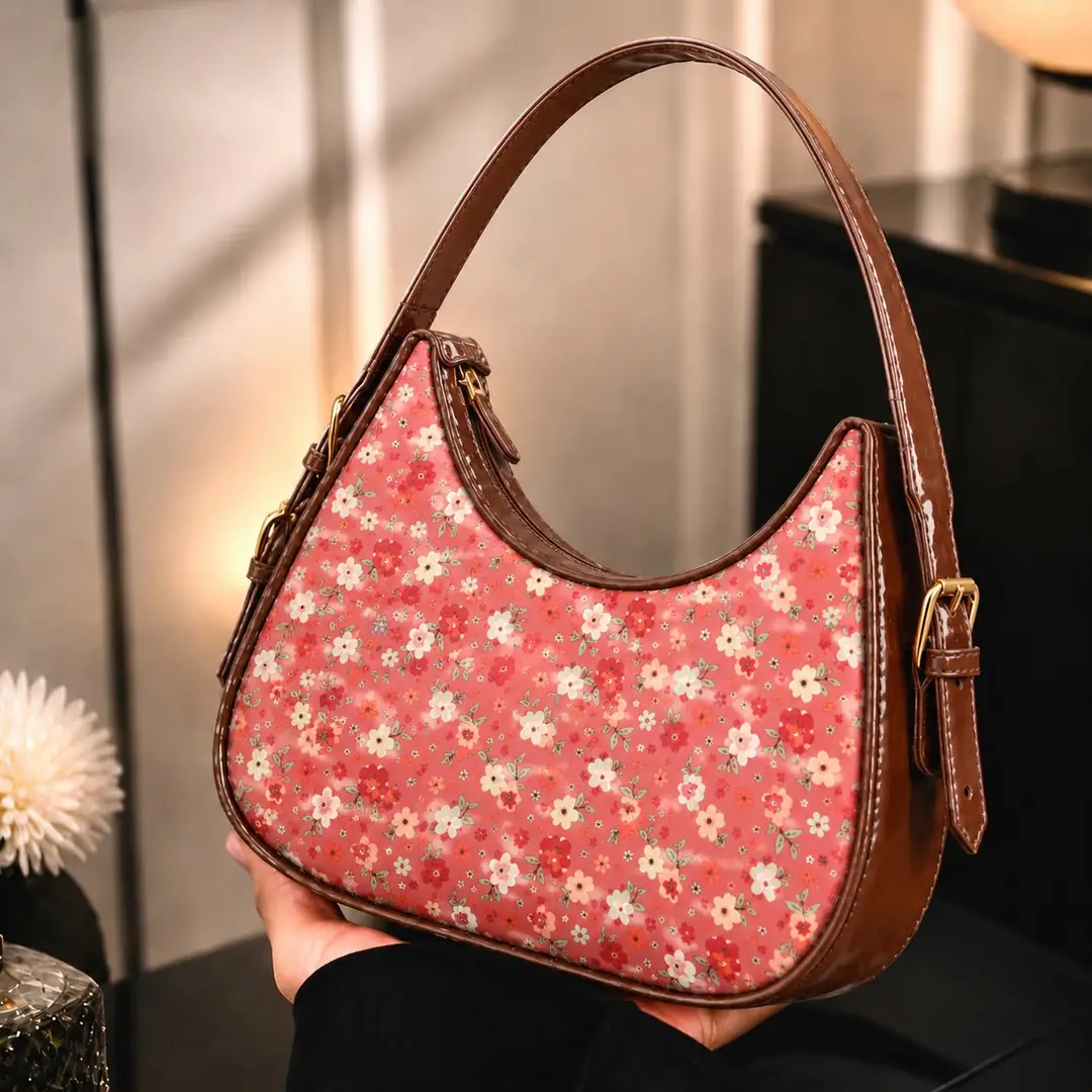 Floral Rexgine Hobo BagAdjustable Handle