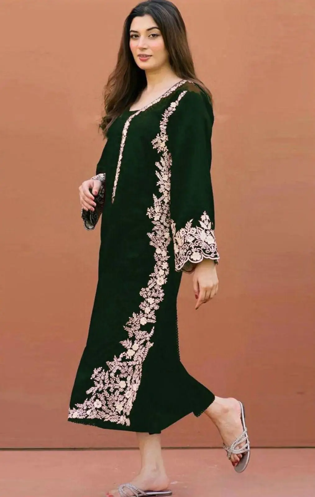 2 Pcs Women's Unstitched Embroidered Suit